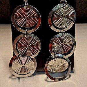 Multi-Circle Stainless Steel Drop Dangle Earrings